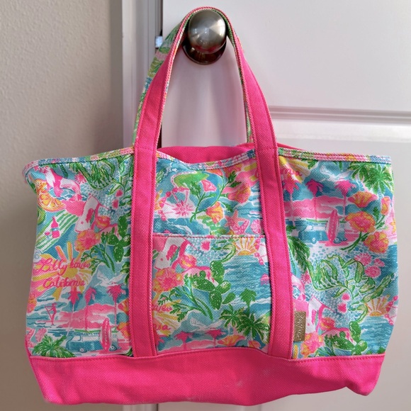 LILLY PULITZER MERCATO TOTE- CALIFORNIA - Picture 1 of 7